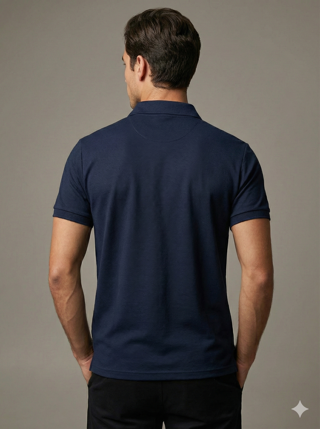 Men's Classic Navy Blue Polo Shirt – Premium Cotton Blend, Regular Fit Half Sleeve T-Shirt