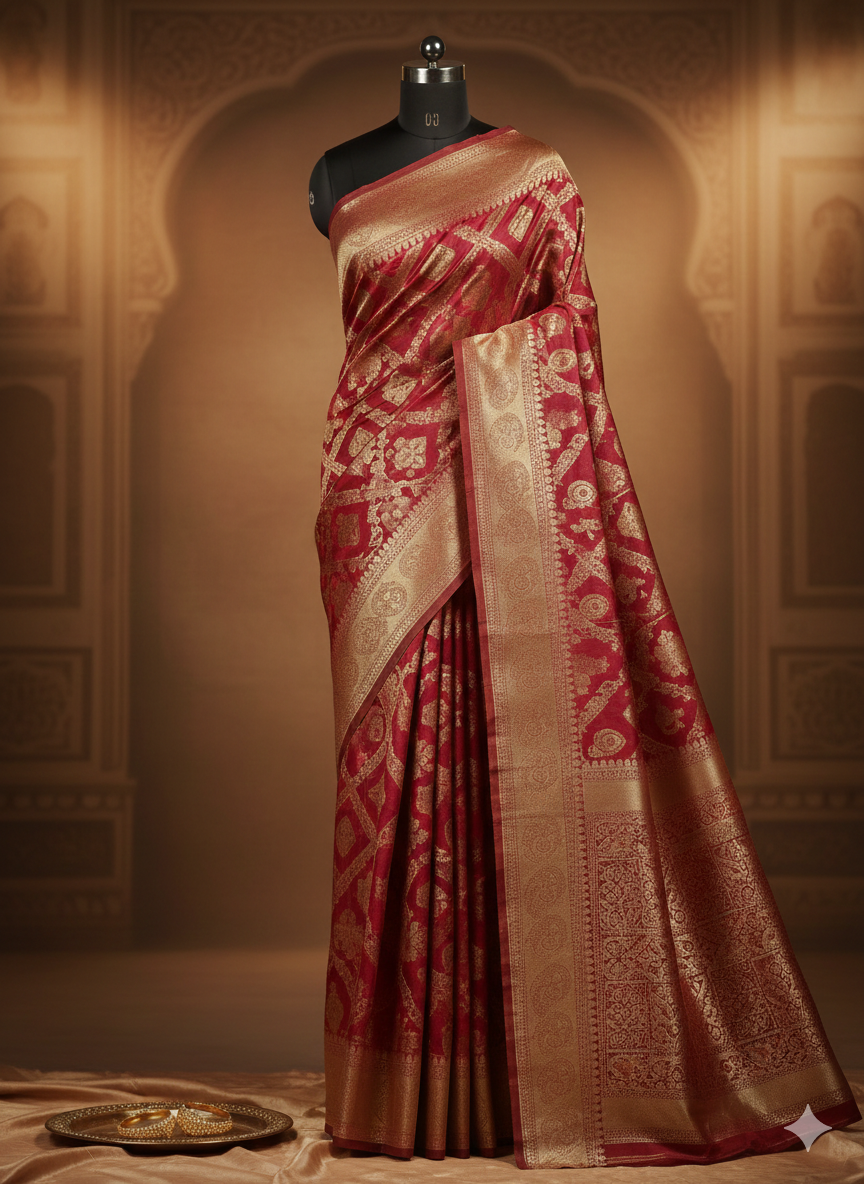 The Empress Crimson Banarasi